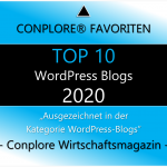 Conplore Favoriten TOP10 WordPress Blogs 2020 - Auszeichnung des Conplore Wirtschaftsmagazins