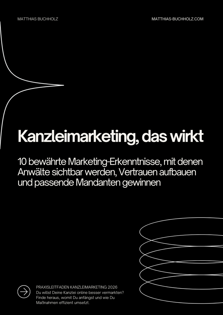 Praxisleitfaden Kanzleimarketing E-Book 2026 - Matthias Buchholz - Conplore Wirtschaftsmagazin Business Ebook.png
