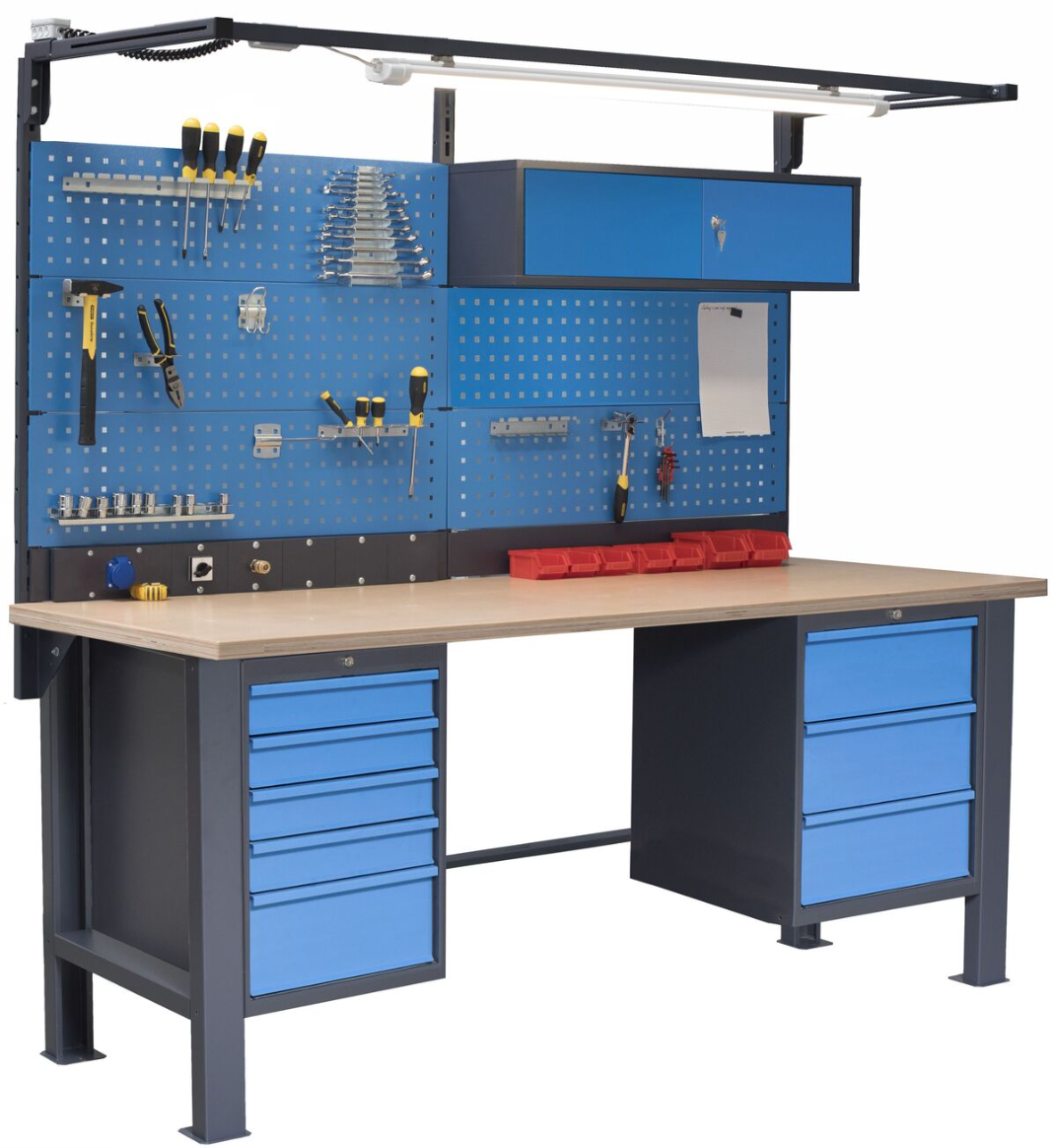 Werkstatttisch mit Aufbau - Effizienter Arbeiten in der Werkstatt - Bild von lagerundwerkstatt-de Werkstatttisch mit Aufbau - Effizienter Arbeiten in der Werkstatt - Bild von lagerundwerkstatt-de
